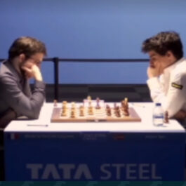 Vachier-Lagrave, Maxime  Tari, Aryan  - 83rd Tata Steel Masters - R6 - 22 janvier 2021 - Wijk aan Zee NED