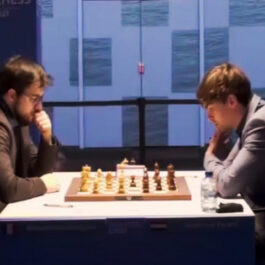 Vachier-Lagrave, Maxime Van Foreest, Jorden –  83rd Tata Steel Masters – R8 – 24 janvier 2021 – Wijk aan Zee NED