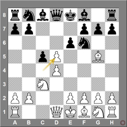 D50 1.d4 d5 2.c4 e6 3.Nc3 Nf6 4.Bg5 c5 6.cxd5 ... Semi-Pillsbury Tarrasch variation