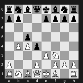 A09 - 1. Nf3 d5 2. c4 d4 3. e3 c5 4. b4 - Réti Opening: Reversed Blumenfeld Gambit