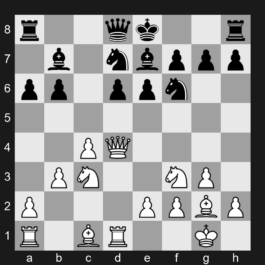 A30x - 2.Nf3 Nf6 3.g3 b6 4.Bg2 Bb7 5.O-O e6 6.Nc3 Be7 7.d4 cxd4 8.Qxd4 d6 9.Rd1 a6 10.b3 Nbd7 - Symmetrical Hedgehog Flexible Formation [+0.30]