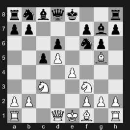 A71 - Benoni: Classical, 8.Bg5 h6 9.Bh4 a6 10.Nd2 b5 11.Be2