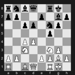A88 - Dutch: Leningrad, Main Line, 7.Nc3 c6 8.d5 e5 9.dxe6 Bxe6 10.Qd3