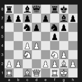 A89 - Dutch: Leningrad, Main Line, 7.Nc3 Nc6 8.d5 Ne5 9.Nxe5 dxe5 10.Qb3