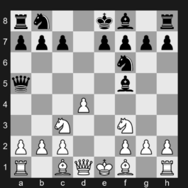 B01l - 2.exd5 Qxd5 3.Nc3 Qa5 4.d4 Nf6 5.Nf3 Bf5