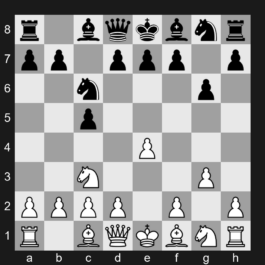 B26 - 1.e4 c5 2.Nc3 Nc6 3.g3 g6 4.Bg2 Bg7 5.d3 d6 6.Be3 - Sicilian