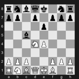 B40m - 3.d4 cxd4 4.Nxd4 Bc5 - Open