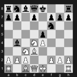 B40t - 3.d4 cxd4 4.Nxd4 Nf6 5.Nc3 Bb4 6.Bd3 e5 - Pin Jaffe Variation [+0.55]