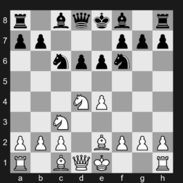 B83 - 1. e4 c5 2. Nf3 e6 3. d4 cxd4 4. Nxd4 Nc6 5. Nc3 d6 6. Be2 Nf6 - Sicilian Defense: Scheveningen Variation, Modern Variation [+0.47]