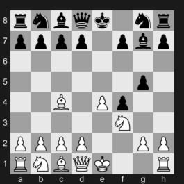 C38 - 1.e4 e5 2.f4 exf4 3.Nf3 g5 4.Bc4 Bg7 - KGA