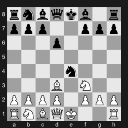 C42 - 1. e4 e5 2. Nf3 Nf6 3. Nxe5 d6 4. Nf3 Nxe4 5. Bd3 - Petrov's Defense: Millennium Attack