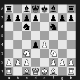 C47 - 1. e4 e5 2. Nf3 Nc6 3. Nc3 Nf6 4. d4 exd4 - Four Knights Game: Scotch Variation Accepted