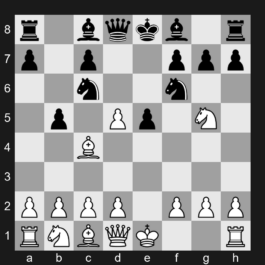 C57 - 1. e4 e5 2. Nf3 Nc6 3. Bc4 Nf6 4. Ng5 d5 5. exd5 b5 - Italian Game: Two Knights Defense, Ulvestad Variation