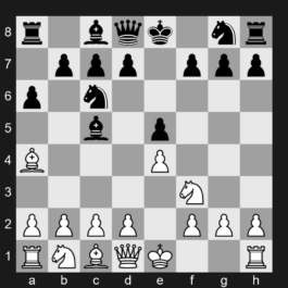 C70 - 1. e4 e5 2. Nf3 Nc6 3. Bb5 a6 4. Ba4 Bc5 - Ruy Lopez: Morphy Defense, Classical Defense Deferred