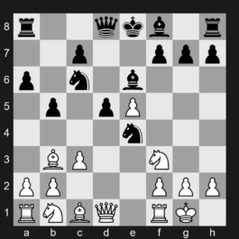 C82 - 1. e4 e5 2. Nf3 Nc6 3. Bb5 a6 4. Ba4 Nf6 5. O-O Nxe4 6. d4 b5 7. Bb3 d5 8. dxe5 Be6 9. c3 - Ruy Lopez: Open