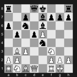 C83 - 1. e4 e5 2. Nf3 Nc6 3. Bb5 a6 4. Ba4 Nf6 5. O-O Nxe4 6. d4 b5 7. Bb3 d5 8. dxe5 Be6 9. c3 Be7 - Ruy Lopez: Open, Classical Defense