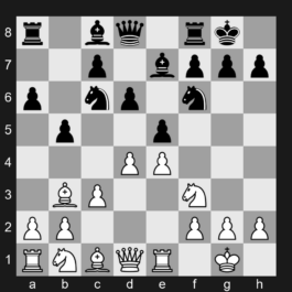 C91 - 1.e4 e5 2.Nf3 Nc6 3.Bb5 a6 4.Ba4 Nf6 5.O-O Be7 6.Re1 b5 7.Bb3 O-O 8.c3 d6 9.d4 - Spanish [+0.19]