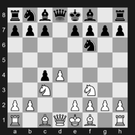 D24a - 1. d4 d5 2. c4 dxc4 3. Nf3 Nf6 4. Nc3 - Queen's Gambit Accepted: Showalter Variation
