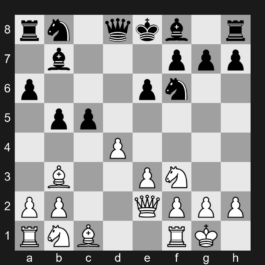 D29 - 1. d4 d5 2. c4 dxc4 3. Nf3 Nf6 4. e3 e6 5. Bxc4 c5 6. O-O a6 7. Qe2 b5 8. Bb3 Bb7 - Queen's Gambit Accepted: Classical Defense, Alekhine System, Main Line