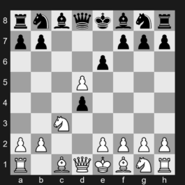 D32 - 1. d4 d5 2. c4 e6 3. Nc3 c5 4. cxd5 cxd4 - Tarrasch Defense: Schara Gambit