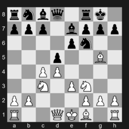 D55a - 1. d4 Nf6 2. c4 e6 3. Nf3 d5 4. Nc3 Be7 5. Bg5 O-O 6. e3 - Queen's Gambit Declined: Modern Variation, Normal Line