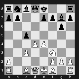 D85 - 1. d4 Nf6 2. c4 g6 3. Nc3 d5 4. cxd5 Nxd5 5. e4 Nxc3 6. bxc3 Bg7 7. Nf3 c5 - Grünfeld Defense: Exchange Variation, Modern Exchange Variation