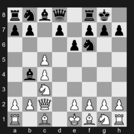 E39 - 1. d4 Nf6 2. c4 e6 3. Nc3 Bb4 4. Qc2 c5 5. dxc5 O-O - Nimzo-Indian Defense: Classical Variation, Berlin Variation, Pirc Variation