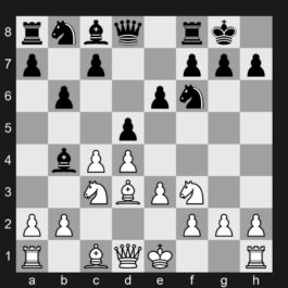 E52 - 1. d4 Nf6 2. c4 e6 3. Nc3 Bb4 4. e3 O-O 5. Bd3 d5 6. Nf3 b6 - Nimzo-Indian Defense: Normal Variation, Schlechter Defense