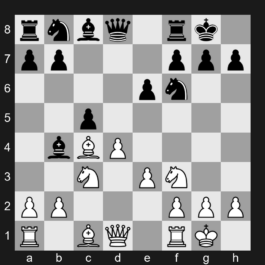 E54 - 1. d4 Nf6 2. c4 e6 3. Nc3 Bb4 4. e3 O-O 5. Bd3 d5 6. Nf3 c5 7. O-O dxc4 8. Bxc4 - Nimzo-Indian Defense: Normal Variation, Gligoric System, Exchange Variation