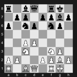 E63a - 1. d4 Nf6 2. c4 g6 3. Nf3 Bg7 4. g3 O-O 5. Bg2 d6 6. O-O Nc6 7. Nc3 a6 - King's Indian Defense: Fianchetto Variation, Panno Variation