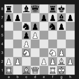 E66 - 1. d4 Nf6 2. c4 g6 3. Nf3 Bg7 4. g3 O-O 5. Bg2 d6 6. O-O c5 7. Nc3 Nc6 8. d5 - King's Indian Defense: Fianchetto Variation, Yugoslav Variation, Advance Line