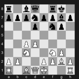E67a - 1. d4 Nf6 2. c4 g6 3. g3 Bg7 4. Bg2 O-O 5. Nc3 d6 6. Nf3 Nbd7 - King's Indian Defense: Fianchetto Variation, Debrecen Defense