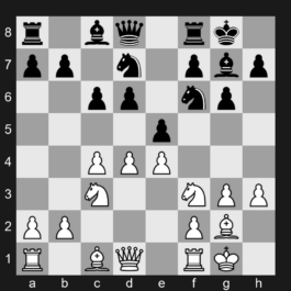 E69 - 1. d4 Nf6 2. c4 g6 3. Nf3 Bg7 4. g3 O-O 5. Bg2 d6 6. O-O Nbd7 7. Nc3 e5 8. e4 c6 9. h3 - King's Indian Defense: Fianchetto Variation, Classical Main Line