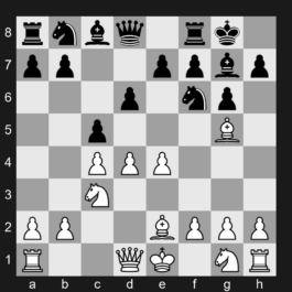 E74 - 1. d4 Nf6 2. c4 g6 3. Nc3 Bg7 4. e4 d6 5. Be2 O-O 6. Bg5 c5 - King's Indian Defense: Averbakh Variation, Benoni Defense
