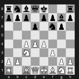 E80 - 1. d4 Nf6 2. c4 g6 3. Nc3 Bg7 4. e4 d6 5. f3 - King's Indian Defense: Sämisch Variation