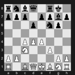E81 - 1. d4 Nf6 2. c4 g6 3. Nc3 Bg7 4. e4 d6 5. f3 O-O - King's Indian Defense: Sämisch Variation, Normal Defense