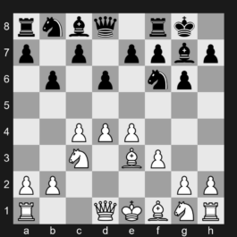 E82 - 1. d4 Nf6 2. c4 g6 3. Nc3 Bg7 4. e4 d6 5. f3 O-O 6. Be3 b6 - King's Indian Defense: Sämisch Variation, Double Fianchetto