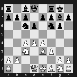 E83 - 1. d4 Nf6 2. c4 g6 3. Nc3 Bg7 4. e4 d6 5. f3 O-O 6. Be3 Nc6 - King's Indian Defense: Sämisch Variation, Yates Defense