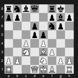 E89 - 1. d4 Nf6 2. c4 g6 3. Nc3 Bg7 4. e4 d6 5. f3 O-O 6. Be3 e5 7. Nge2 c6 8. d5 cxd5 - King's Indian Defense: Sämisch Variation, Closed Variation, Main Line