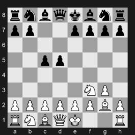 A08 - 1. Nf3 d5 2. g3 c5 3. Bg2 - King's Indian Attack: Sicilian Variation