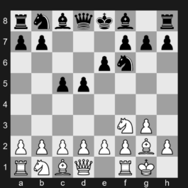 A08 - 1. Nf3 d5 2. g3 c5 3. Bg2 Nf6 4. O-O e6 - King's Indian Attack: Sicilian Variation