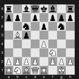 B30 - 1. e4 c5 2. Nf3 Nc6 3. Bb5 e6 4. O-O Nge7 5. Re1 Ng6 - 1. e4 c5 2. Nf3 Nc6 3. Bb5 e6