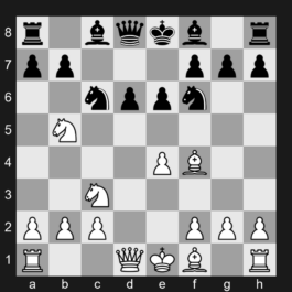 B45o - 4.Nxd4 Nc6 5.Nc3 Nf6 6.Ndb5 d6 7.Bf4 - Taimanov Four Knights