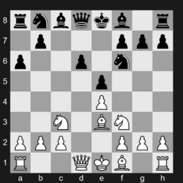 B90 - 1. e4 c5 2. Nf3 d6 3. d4 cxd4 4. Nxd4 Nf6 5. Nc3 a6 6. Be3 e5 7. Nf3 - Sicilian Defense: Najdorf Variation, English Attack