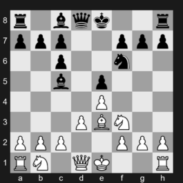 C65 - 1. e4 e5 2. Nf3 Nc6 3. Bb5 Nf6 4. d3 Bc5 5. Bxc6 dxc6 6. Be3 - Ruy Lopez