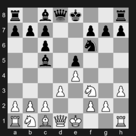 C65 - 1. e4 e5 2. Nf3 Nc6 3. Bb5 Nf6 4. d3 Bc5 5. Bxc6 dxc6 6. h3 - Ruy Lopez