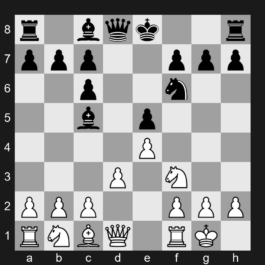C65 - 1. e4 e5 2. Nf3 Nc6 3. Bb5 Nf6 4. d3 Bc5 5. Bxc6 dxc6 6. O-O - Ruy Lopez