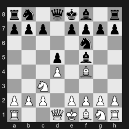 D01 - 1. d4 d5 2. Nc3 Nf6 3. Bf4 Bf5