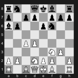 E15 - 1. d4 Nf6 2. Nf3 e6 3. c4 b6 4. g3 Ba6 5. Nbd2