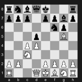 E60 - 1. d4 Nf6 2. c4 g6 3. Bg5 Bg7 4. Nc3 d5 - Indian Defense: West Indian Defense